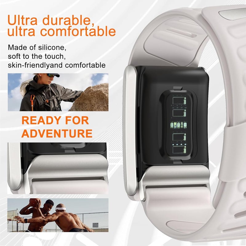 surundo Silicone Sport Band Compatible with Whoop 4.0 Band Strap Men Women, Soft Breathable Sport Adjustable Waterproof Replacement Wristbands Straps for Whoop 4.0 Bands - Image 3